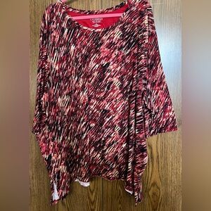 Catherines Easy Fit Tees Collection Plus Size Blouse 5X with 3/4 sleeve